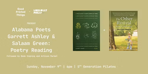 Alabama Poets Garrett Ashley & Salaam Green: Poetry Reading & Book Signing