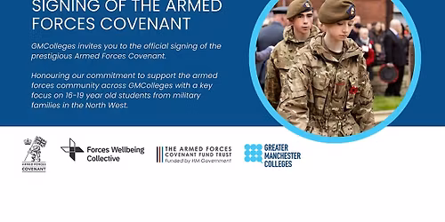 GMColleges Event: Signing of the Armed Forces Covenant