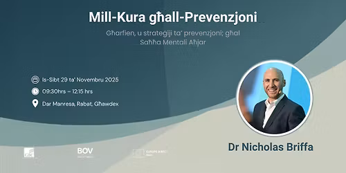 Mill-Kura għall-Prevenzjoni - Għarfien, u strateġiji ta’ prevenzjoni; għal Saħħa Mentali Aħjar