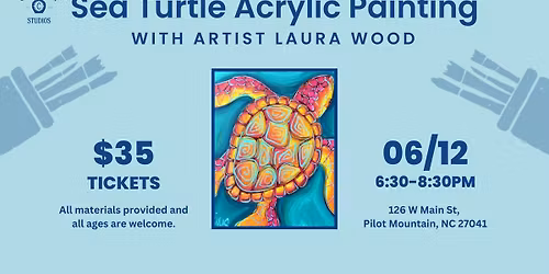 Sea Turtle Acrylic Painting