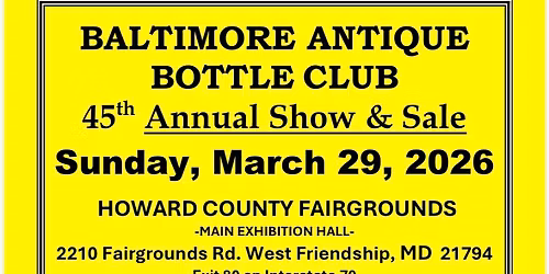 Baltimore Antique Bottle Show