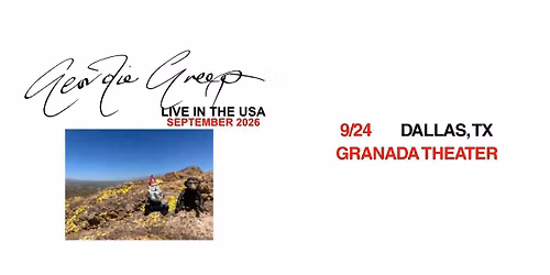 Geordie Greep - Live In the USA September 2026