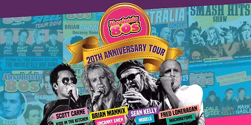 Absolutely 80's Fri 3rd July -The Cube - Carne -Mannix -Kelly - Loneragan