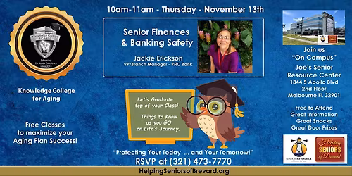 Knowledge College for Aging: Senior Finances & Banking Safety