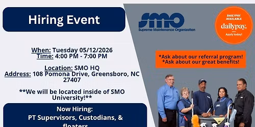 SMO Hiring Event - Greensboro