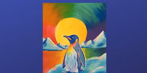 Rainbow Penguin Paint Party $40
