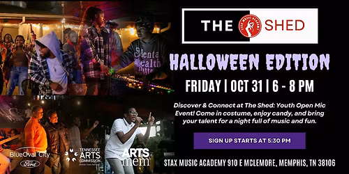 The Shed Monthly Youth Open Mic Event - Halloween Edition!