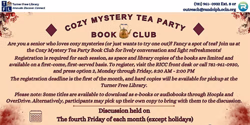 Cozy Mystery Tea Party Book Club