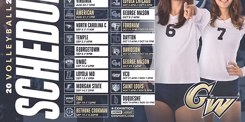 Duquesne Dukes at George Washington Revolutionaries Womens Volleyball