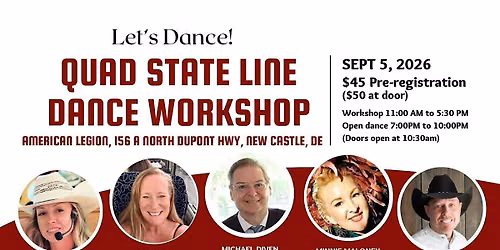 Quad State Line Dance Workshop hosted by Rob Holley, Ray Muller &DJ Jenny Z