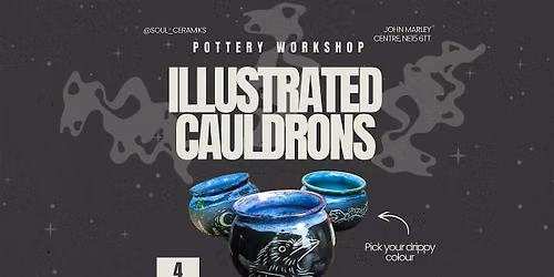 Carved Illustrated Cauldron - Pottery Workshop