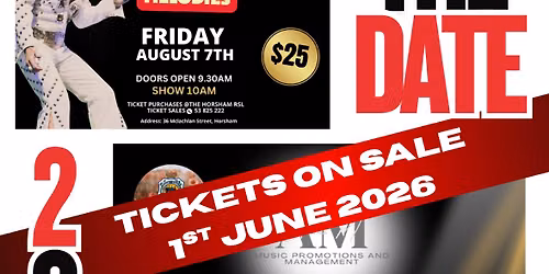 ELVIS FOREVER - 2026! SAVE THE DATE!