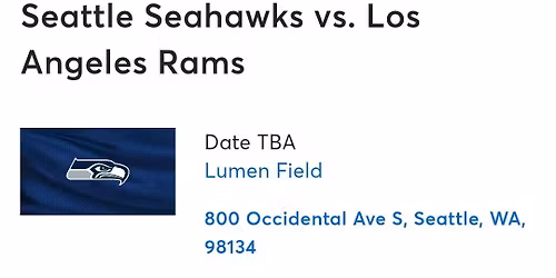 Los Angeles Rams at Seattle Seahawks at Lumen Field