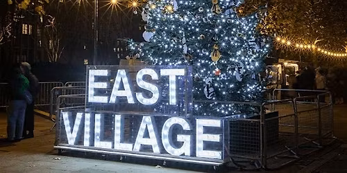 East Village Christmas Light Switch On