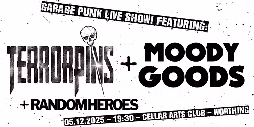 Terrorpins \/ Moody Goods \/ Random Heroes - Live Garage Punk