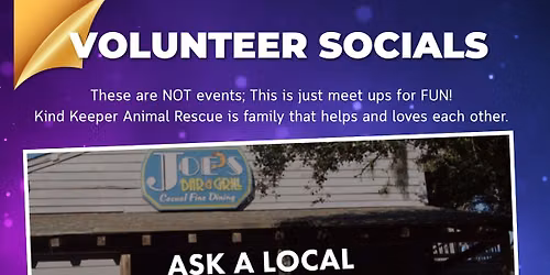 Kind Keeper Volunteer Social @ Joes Bar & Grill