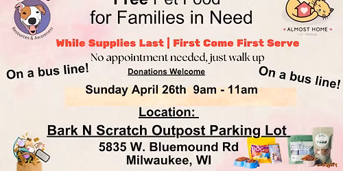 Free Pet Food & Supplies For Families in Tough TIMES