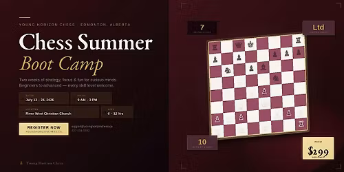 Chess Summer Boot Camp for Kids | Edmonton | July 2026