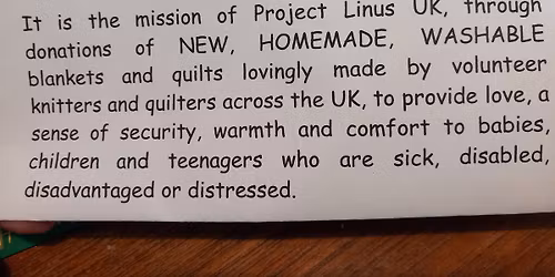 Sew Day for Project Linus UK    plus destash sale of non quilting fabrics and sewing notions.
