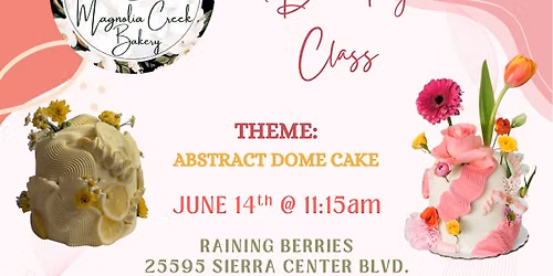 ABSTRACT DOME CAKE DECORATING CLASS