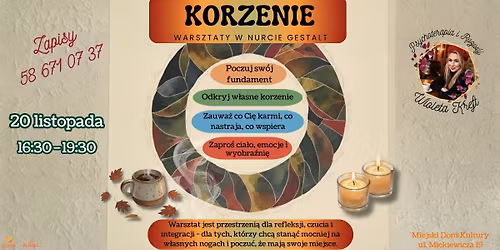 KORZENIE - warsztaty w nurcie Gestalt
