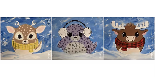 Wintery Squishy Animals - Paint and Sip in Houston | Classpop!\u2122