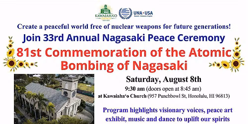 81st Commemoration of the Atomic Bombing of Nagasaki