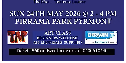 PAINTING IN THE PARK - "The Kiss" by Toulouse Lautrec