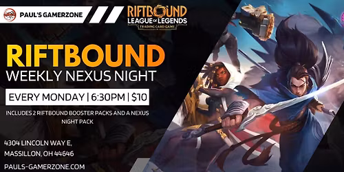 PGZ - Riftbound Weekly Nexus Night