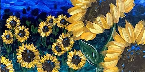 Starry Sunflower Sip & Paint