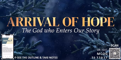 Starting this Sunday at MCOG