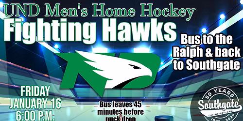 Bus to UND Men's Hockey @ Southgate