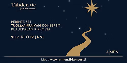 T\u00e4hden tie - joulukonsertti