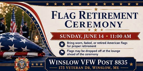 Flag Retirement Ceremony at Winslow VFW