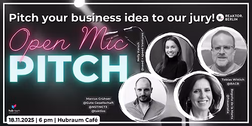 Open Mic Pitch by Reaktor.Berlin - Where the Magic happens
