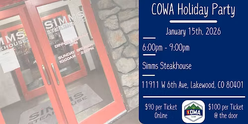 COWA Holiday Party Jan 15, 2026