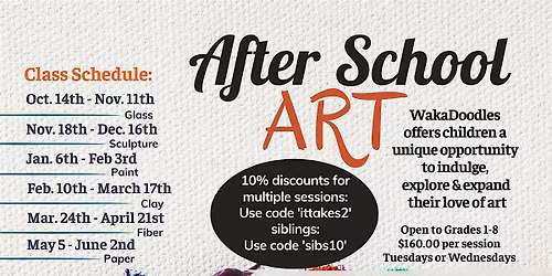 WakaDoodles Afterschool Art - WEDNESDAYS