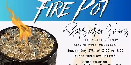 Create Your Own Patio Table Top Fire Pot Class $45