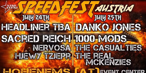 SPEEDFEST AUSTRIA \/\/\/ DANKO JONES - SACRED REICH - 1000MODS - NERVOSA u.a. - HOHENEMS @ EVENT CENTER