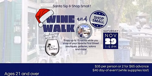 Santa Sip and Shop Small Wine Walk 2025