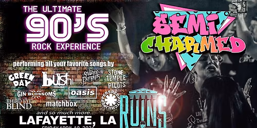 Semi-Charmed returns to The Ruins Lafayette