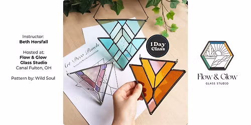 Stained Glass - Geometric Triangles