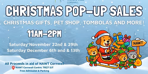 NAWT Cornwall Christmas Pop-Up Sales!