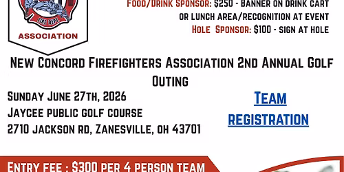 New Concord Fire Department 2nd Annual Golf Outing