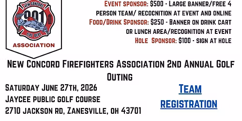 New Concord Fire Department 2nd Annual Golf Outing