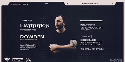 Dowden (Berlin\/Toronto) \/\/ Jereme Oliver 