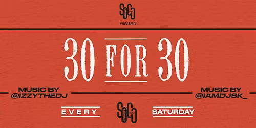 30 For 30 Saturdays