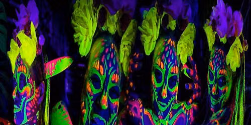 Halloween Neon Life Drawing | UV Art Experience!