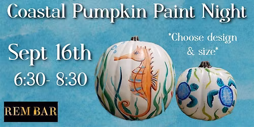 Coastal Cream Colored Pumpkins Paint Night