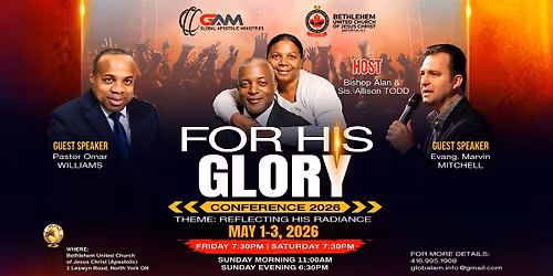 For His Glory Conference 2026. Theme: Reflecting His Radiance